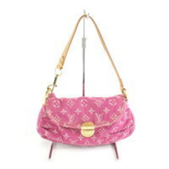 Louis Vuitton Monogram Denim Shoulder Bag Pink - Picture 1 of 9